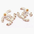 Chanel Classic CC Turnlock Crystal Earrings Gold/Silver