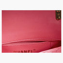 Bolso de colgajo de chanel con correa de cadena gruesa mini 22S coral coral rosa