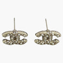 Chanel Gold Pearl & Crystal CC Logo Earrings A64766 Gold/Pearly White/Crystal