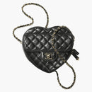 Chanel Heart Bag 22S Black Lambskin