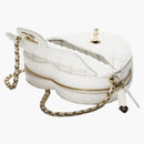 Chanel Heart Bag 22S White Lambskin
