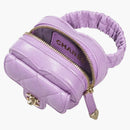 Chanel Heart Zipped Arm Coin Purse 22S Purple Lambskin