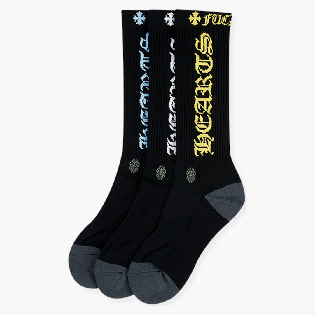 CHROME HEARTS socks３点SET。 ChromeHearts3PackCHSocksMultic