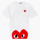 Comme Des Garcons Play P1t034 Play Red Heart T-shirt White