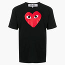 Comme Des Garcons Play P1t112 Play Red Heart T-shirt Black