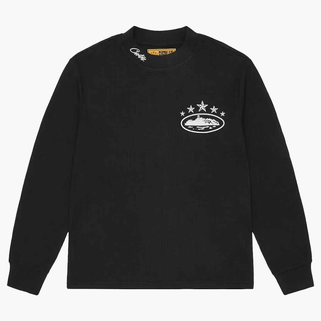 Buy Corteiz 5 Starz Alcatraz Waffle Longsleeve Black | At