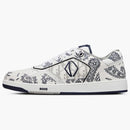 Dior B27 Low Bílé námořnictvo modré CD Paisley White Dior šikmý
