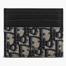 Dorta della scheda di Dior Oblique Jacquard (6 slot) Beige Black