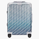 Dior X Rimowa 4 Wheel Cabin Suitcase Aluminum Dior Oblique Blue Gradient