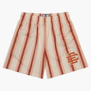 Eric Emanuel Ee Basic Short Antique White/orange/pink Stripe