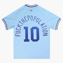 FTP script pullover baseball jersey light blue