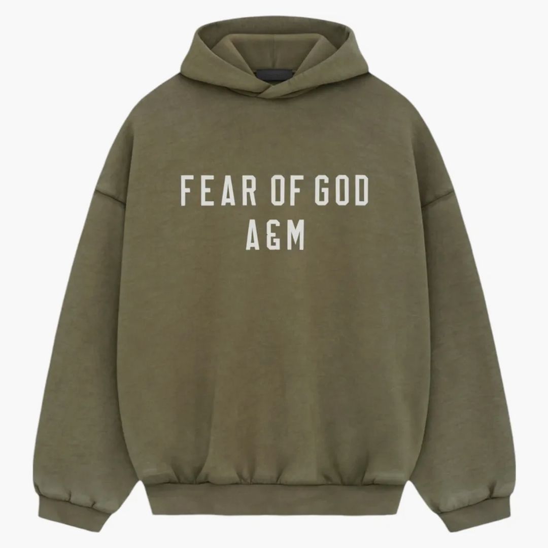 Fear of God Essentials Heavy Fleece Hoodie Military - Buy at