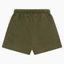 Fear of God Essentials Kids Fleece Soccer Short Military