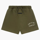Fear of God Essentials Kids Fleece Soccer Short Military