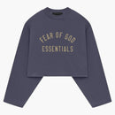 Fear Of God Essentials Women's Tri-blend Cropped Longsleeve Shirt Marine