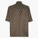 Fendi ff Motif Silk Shirt Brown/Tobacco