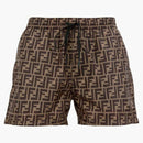 Fendi ff motivos pantalones cortos de natación marrón