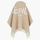 Fendi Wool and Cashmere Poncho Beige