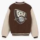 Golf Championship Letterman Jacket Brown