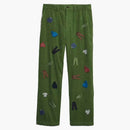 GAP Re-ISSUE × Sean Wotherspoon Embroidered Corduroy Relaxed Pants With Washwell Bright Pesto