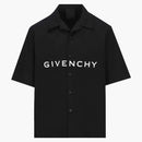 Givenchy Logo Printed Short Sleeved Shirt Black