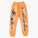 Hellstar Fire Orange Closed Elastic Bottom Sweatpants Orange Dye