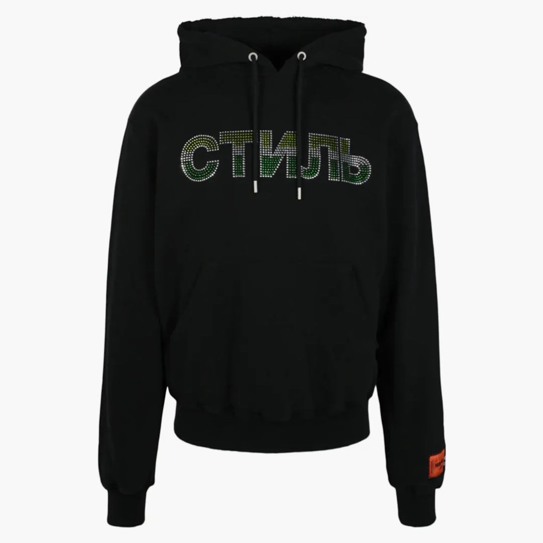 Heron Preston Crystal Embellished Ctnmb Hoodie Black - Buy
