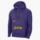 Jordan Nba Los Angeles Lakers Courtside Statement Edition Fleece Loose Fit Hoodie Purple/yellow