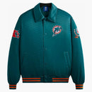 Kith x NFL delfíny saténové bombardovací bundy centrum