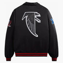 KITH X NFL Falcons Satin Bomber Jacket Black