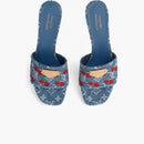 Louis Vuitton Cherry Lily Mule X Takashi Murakami Denim