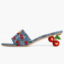 Louis Vuitton Cherry Lily Mule X Takashi Murakami Denim