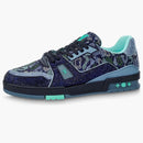 Louis Vuitton Lv Trainer Marine Navy Blue Crystal