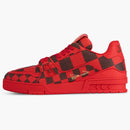 Louis Vuitton Lv Trainer Sneaker Damier Pop Red