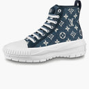 Louis Vuitton Squad Boot Monogram Denim Navy Blue White (women's)