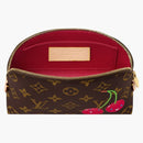 Louis Vuitton X Takashi Murakami Cherry Cosmetic Pouch PM Brown Monogram