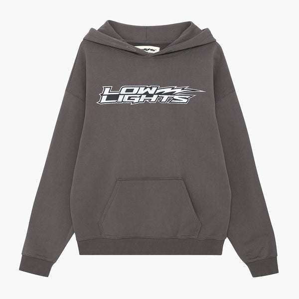 Clue in your running partner Lightning Hoodie Washed Grey
