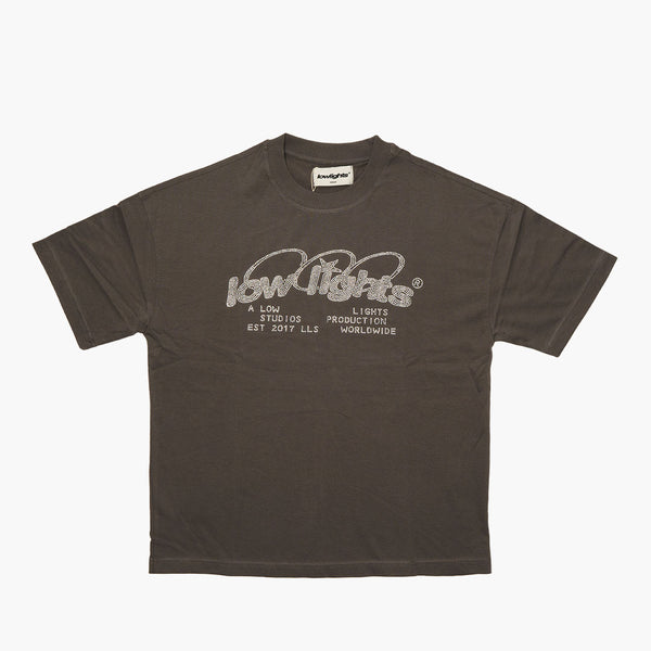 Low Lights Studios Ring Logo RS Tee Washed Grey