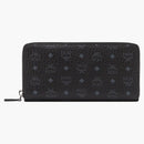 Mcm Zip Around Wallet Visetos Large Black