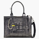 Marc Jacobs El gran bolso muerto de cuero desgastado metálico gris