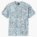 Ovo The Simpsons All Over Print T-shirt Light Blue/black