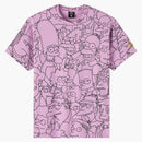Ovo The Simpsons All Over Print T-shirt Pink/black