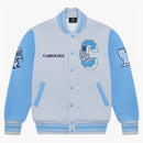 Ovo X NCAA North Carolina Tar Heels Fleece Varsity Jacket Heather Gray