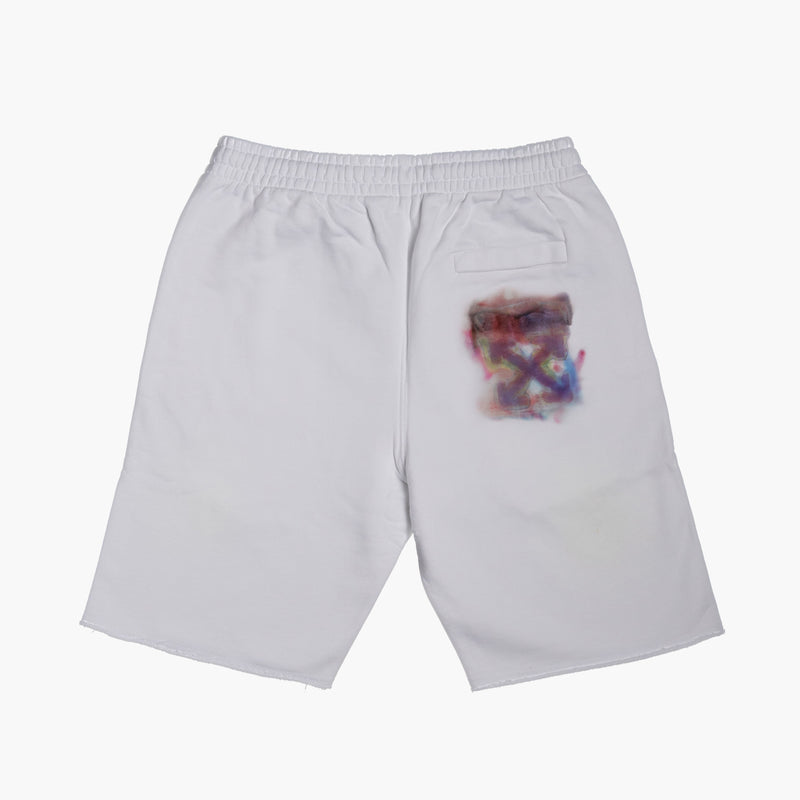 Off White Blurred Watercolor Shorts Rückseite
