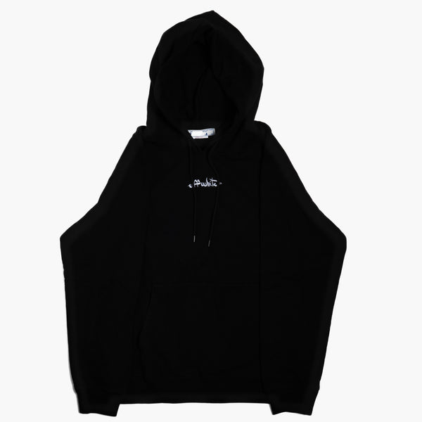 Off White Small Embroidered Frontlogo Hoodie Black