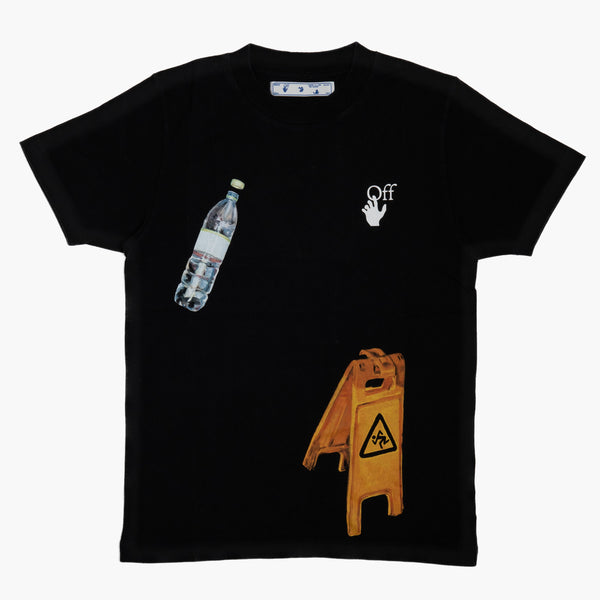 Off White Waterbottle T-Shirt Black