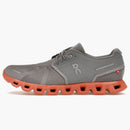 On Running Cloud 5 Zinc Grey Canyon Orange