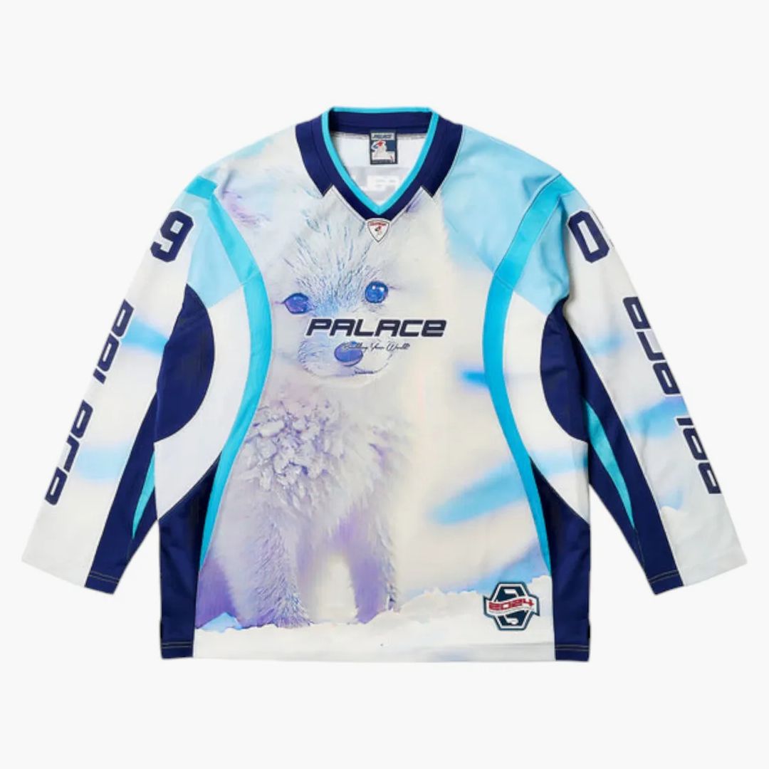 スケートボード PALACE building your world hockey jersey Palace Hockey Jersey Blue - Kup w Hypenedz