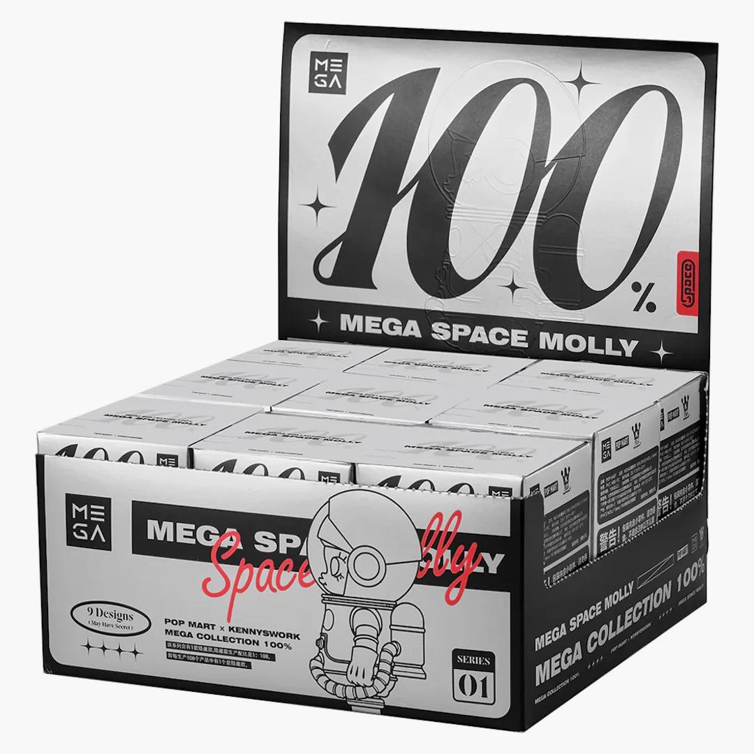 MOLLY MEGA 100% SPACE Display Box 未開封 Pop Mart Mega Space Molly 100% Series 1 Sealed Case (9 Blind