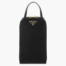 Prada Logo Plaque Crossbody Bag Mini Black